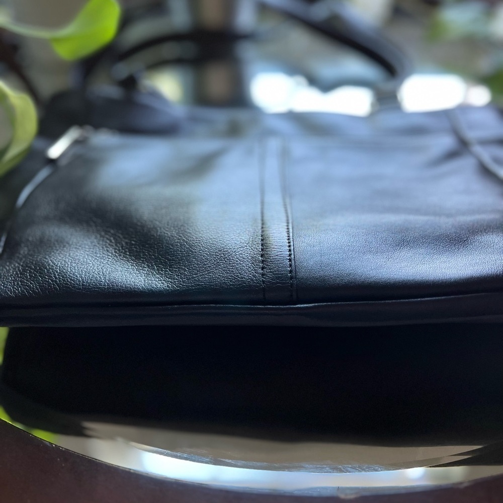 Giani Bernini Nappa Classic Leather Tote Bag Large Black Purse with Pockets​​​ - Picture 6 of 16